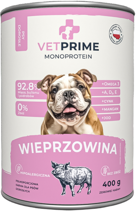 Vet Prime Monoprotein Adult Wieprzowina noshadow