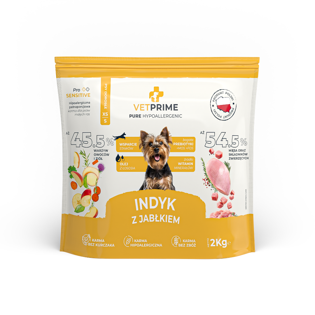 Vetprime Indyk z Jablkiem XS S