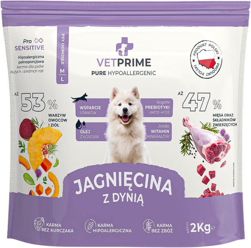 Vetprime Jagniecina z Dynia M L noshadow