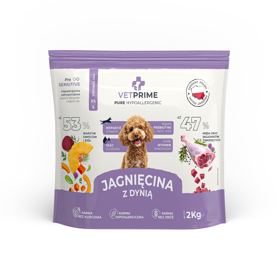 Vetprime Jagniecina z Dynia XS S