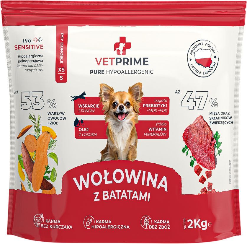 Vetprime Wolowina z Batatami XS S noshadow